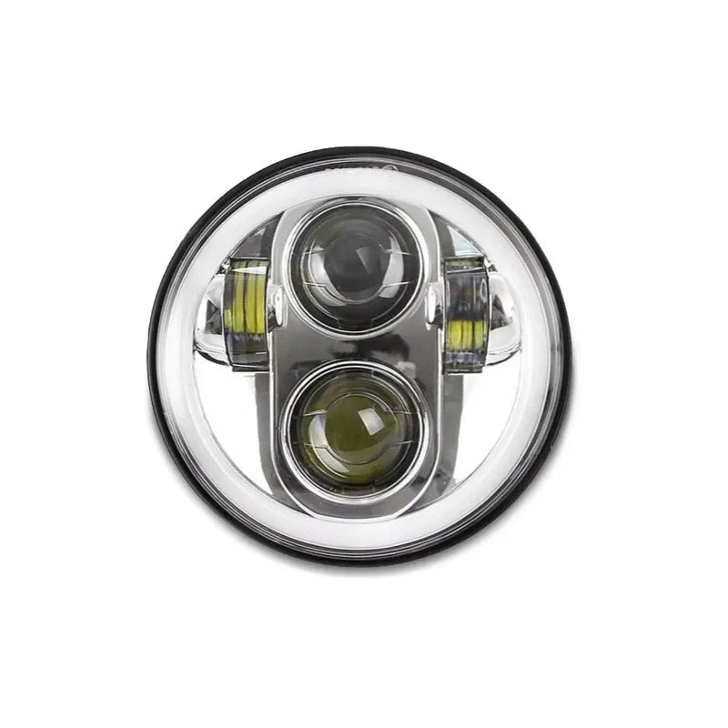 Feux Avant Phare LED Chrome 5,75 Compatible Harley Davidson M18 Le Pratique du Motard