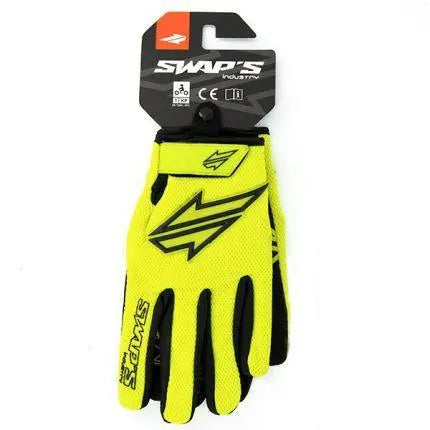 Gants Moto cross Jaune Fluo -Homologué Le Pratique du Motard