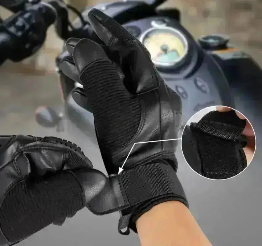 Gants de guidon de moto imperméables, protection des mains en hiver,  doublure polaire coupe-vent, gants
