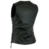 Gilet en cuir biker sans manche pour femme - Le Pratique du Motard