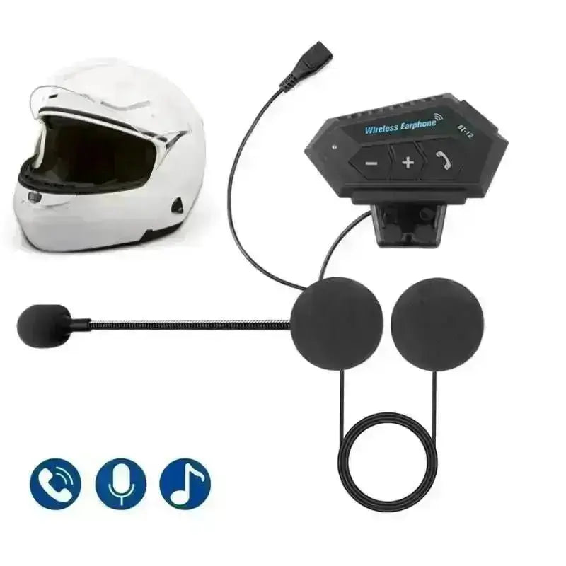 Intercom Moto Bluetooth,Casques Kit Moto Main Libre Ecouteur