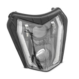 Lampe de Phare LED moto ECE homologuée + Plaque Enduro Offroad Universel XDure SW2 DRL blanc Le Pratique du Motard
