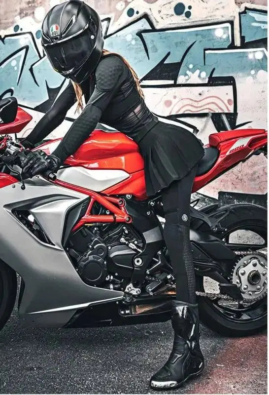 Pantalon de Moto en Cuir pour Femme Motarde