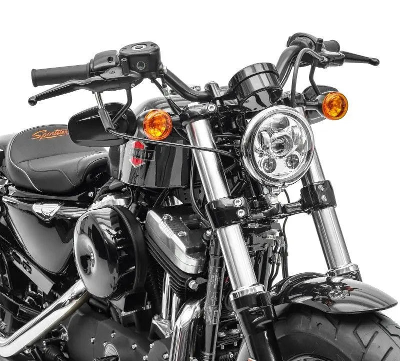 Phares Avant Moto LED 5,75 Pouces compatible avec Harley Davidson en chrome Le Pratique du Motard