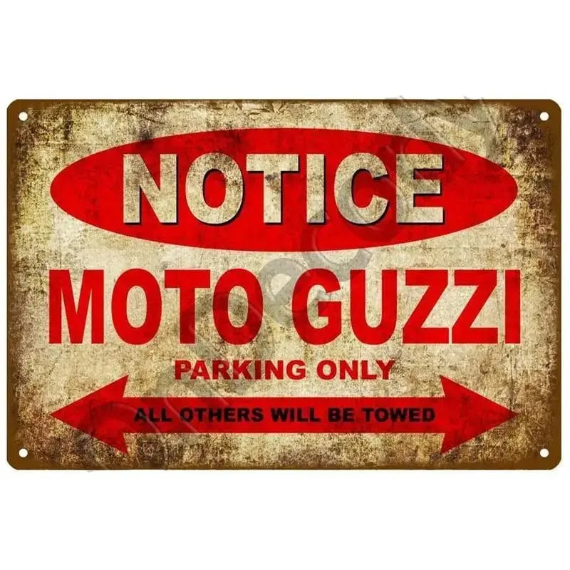 Plaque décorative métallique Moto Guzzi - Le Pratique du Motard
