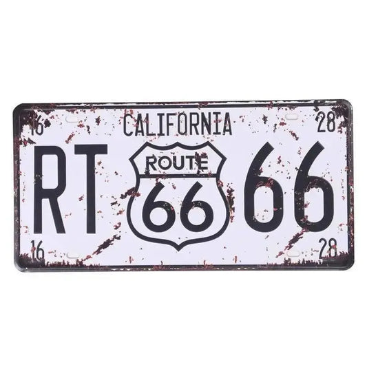 Plaque immatriculation Américain Vintage - Le Pratique du Motard