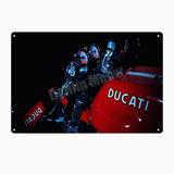 Plaque métalique décorative DUCATI CORSE - Le Pratique du Motard