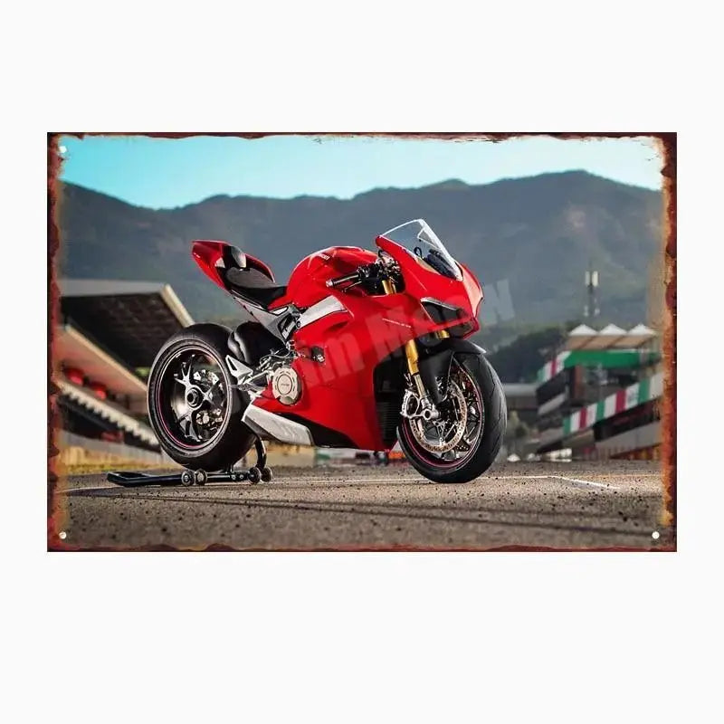 Plaque métalique décorative DUCATI CORSE - Le Pratique du Motard