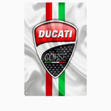 Plaque métalique décorative DUCATI CORSE - Le Pratique du Motard