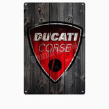 Plaque métalique décorative DUCATI CORSE - Le Pratique du Motard