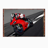 Plaque métalique décorative DUCATI CORSE - Le Pratique du Motard
