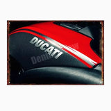 Plaque métalique décorative DUCATI CORSE - Le Pratique du Motard