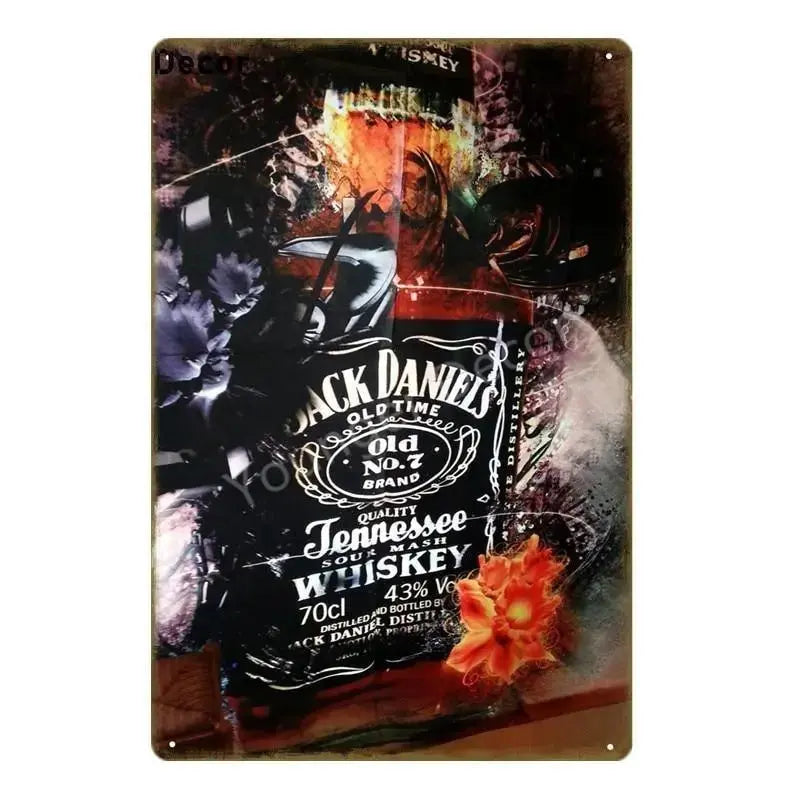 Plaque métallique décorative "Jack Daniel'S" - Le Pratique du Motard