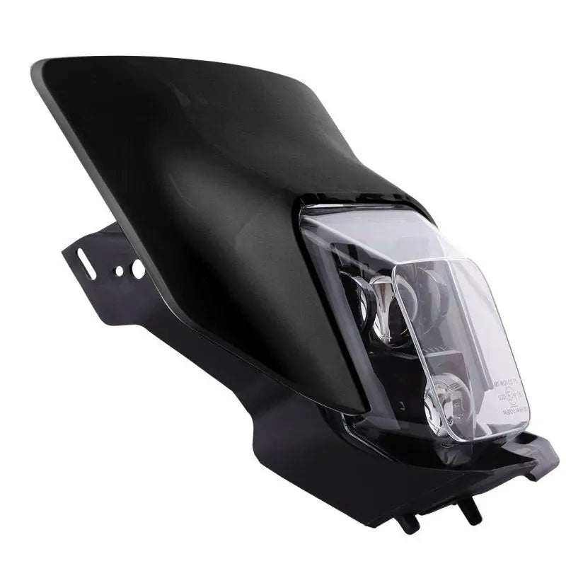 Projecteur LED moto + plaque Enduro Offroad  noir Le Pratique du Motard