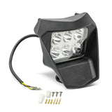 Projecteur LED moto + plaque pour Enduro XDure BK2 carenage Universel wit Le Pratique du Motard
