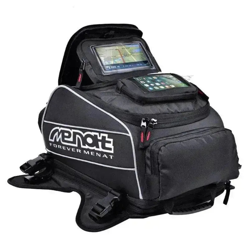 Essai bagagerie moto : Sacoche de réservoir magnétique Droxx