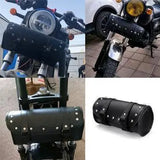 Sacoche outil fourchette avant sacoche sacoche cuir noir pour Harley - Le Pratique du Motard