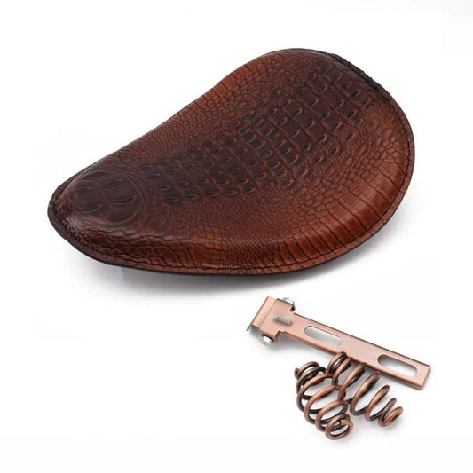 Selle moto en cuir a ressort pour sportster XL883 1200 - Le Pratique du Motard