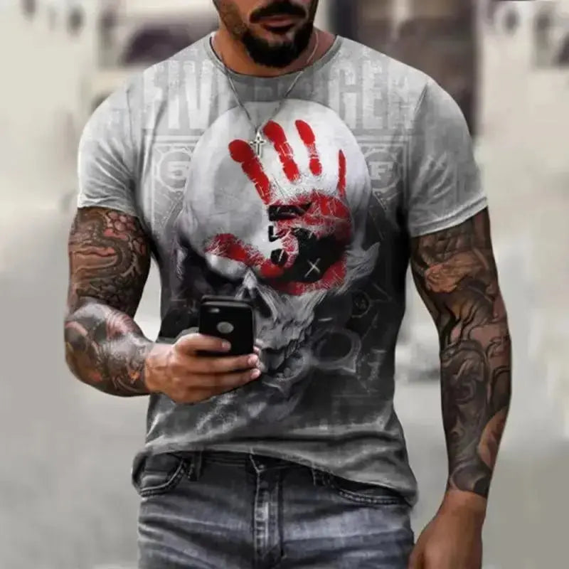 T-shirt homme Skull Flag - Le Pratique du Motard