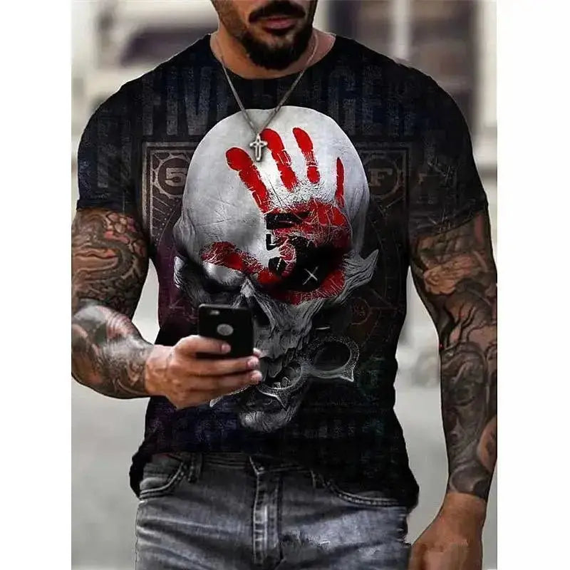 T-shirt homme Skull Flag - Le Pratique du Motard