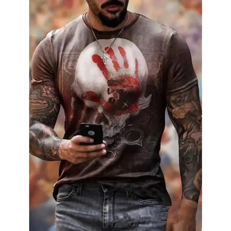 T-shirt homme Skull Flag - Le Pratique du Motard