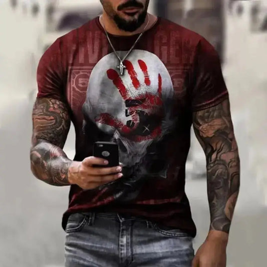 T-shirt homme Skull Flag - Le Pratique du Motard