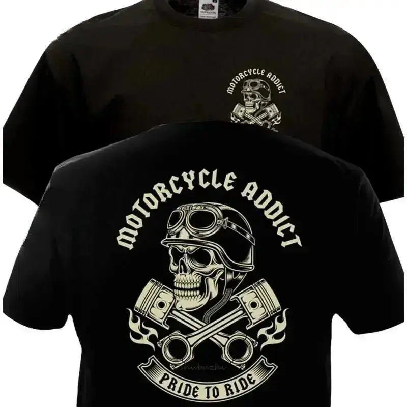 T shirt moto vintage -Motorcycle Addict - Le Pratique du Motard