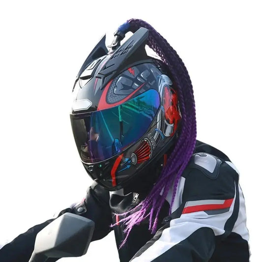 Tresse casque moto Bicolor - Le Pratique du Motard