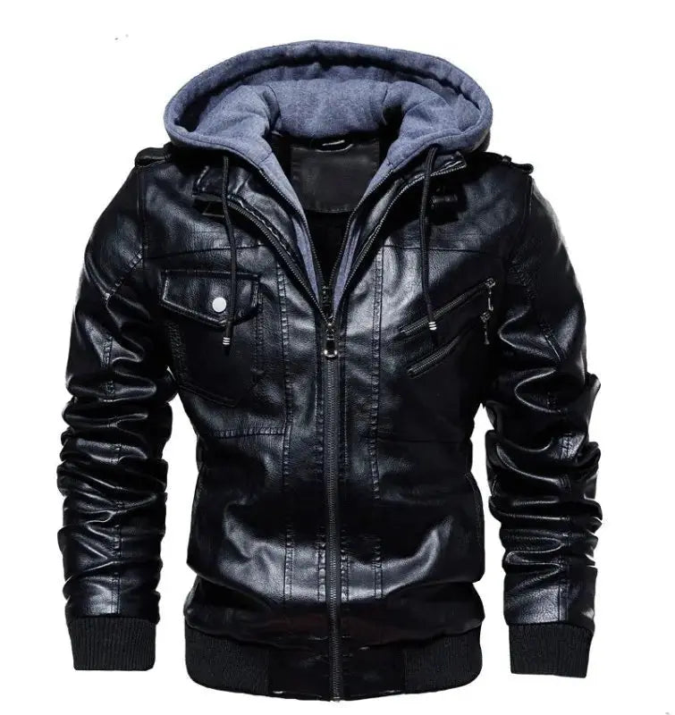 Veste cuir biker a capuche - Le Pratique du Motard