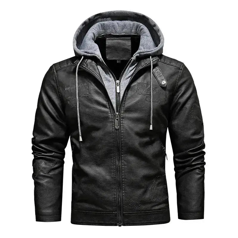 Veste cuir capuche homme - KINGS Noir - Le Pratique du Motard