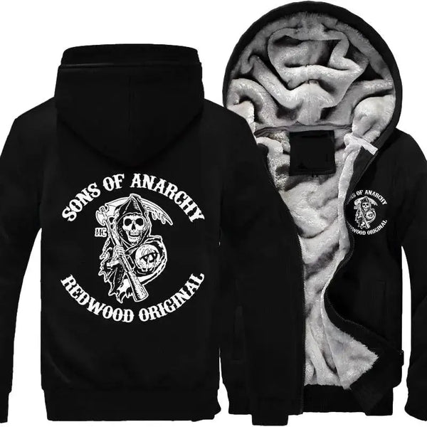 Sons of Anarchy Hooded Fleece Jacket The Practice of the Biker